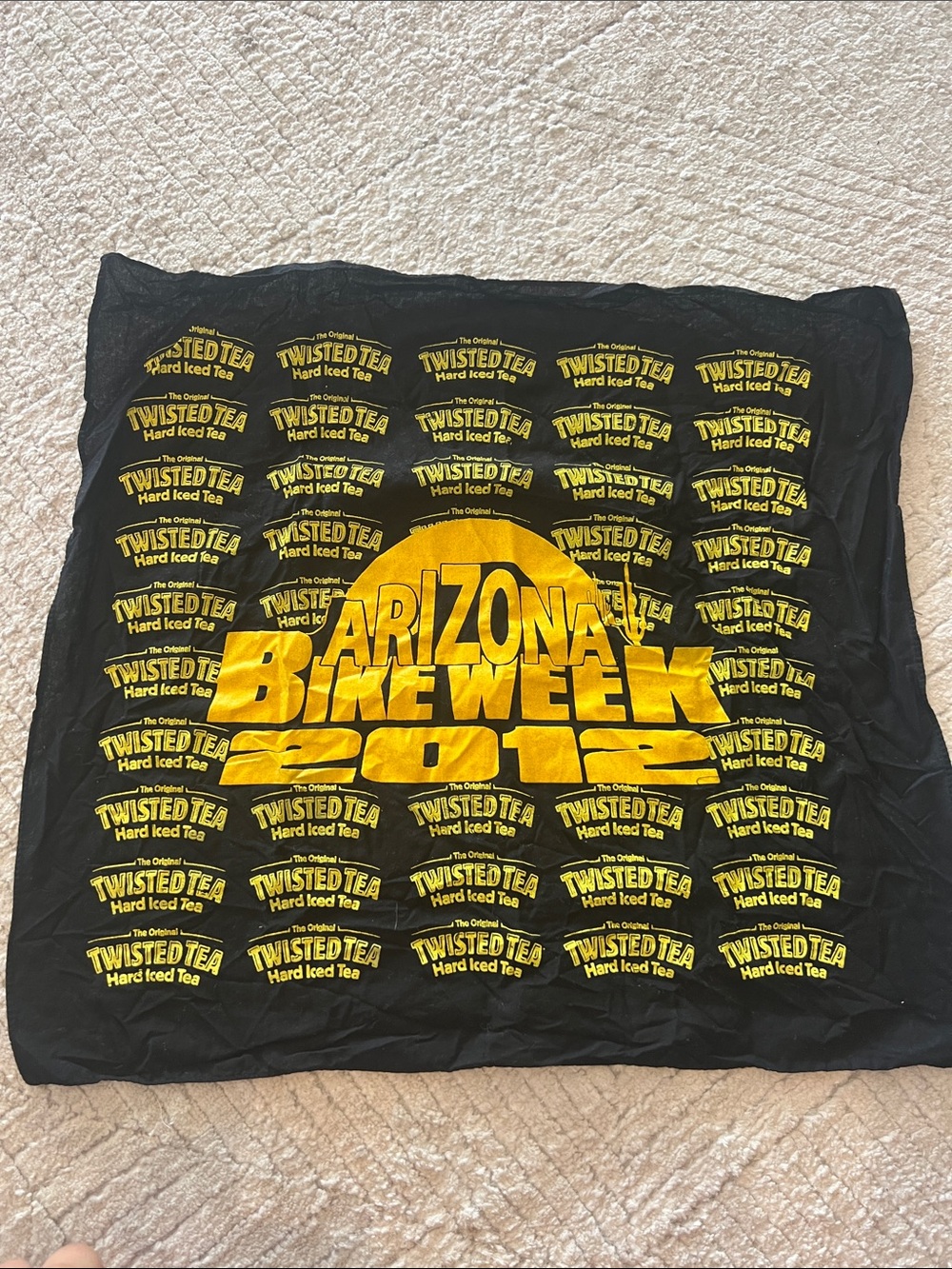Arizona Bike Week Twisted Black & Yellow bandana 2012